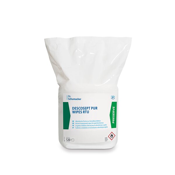 DESCOSEPT PUR WIPES RTU 120 Tücher (Nachfüllpack)